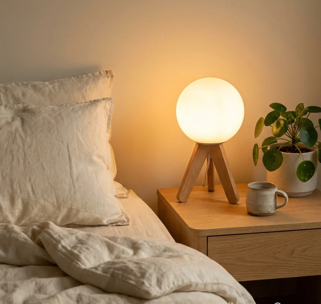 Lamptobe Nachttischlampe Holz