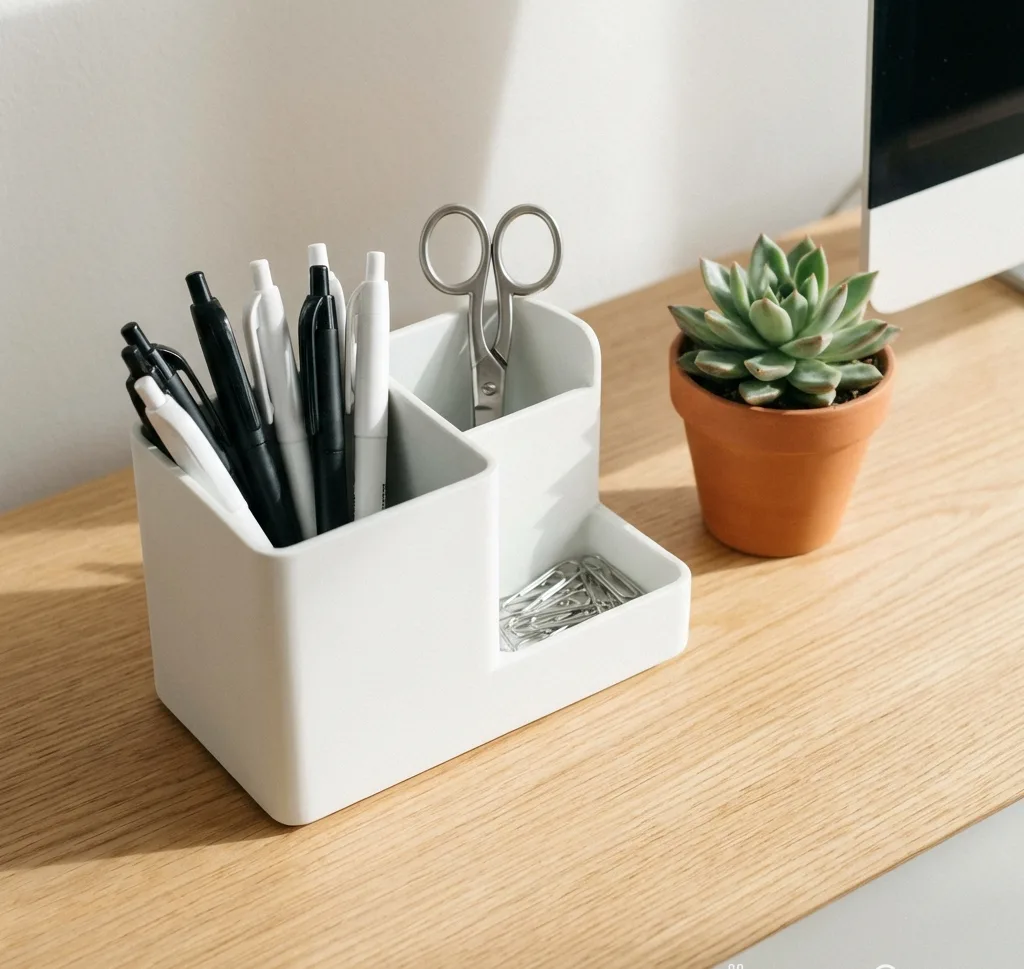 DRONJONS Schreibtisch-Organizer Weiß