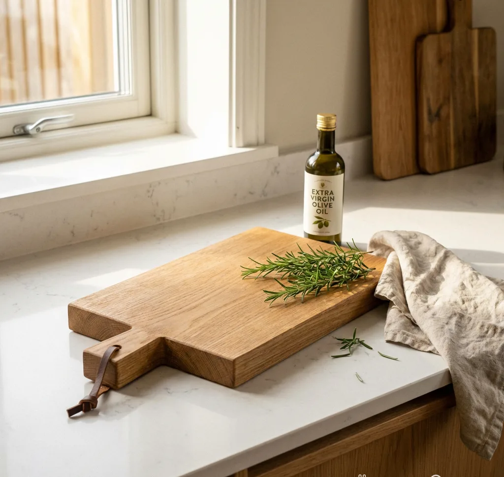 Grünschloss Schneidebrett Eiche Massiv